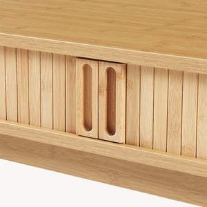 Konzolasztal Tysvær 110x40x78 cm bambusz [en.casa]