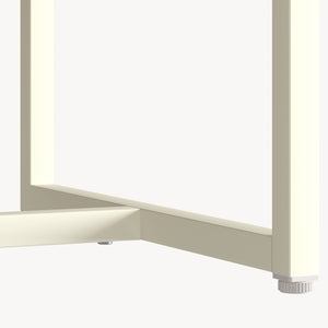 Komód Viitasaari 120x40x80 cm acél krémfehér [en.casa]