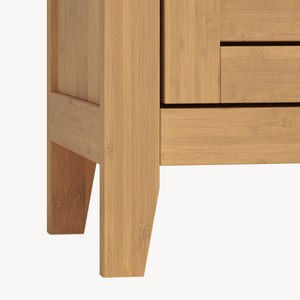 Kis szekrény Rirg 92x50x25 cm bambusz természetes [en.casa]