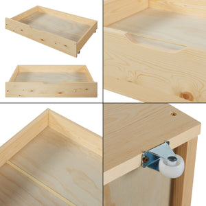 Fenyő gyerekágy 2 fiókkal matraccal Sonkajärvi 90x200cm [en.casa]