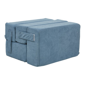 Kisállat lépcső Joelerhatra 4 részes 45x50x45 cm kordbársony kék [en.casa]