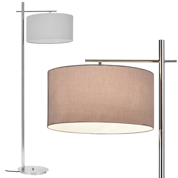 Állólámpa 'London' Nappali Megvilágítás Design Lámpa 155 x ø 46 cm Szürke [lux.pro]