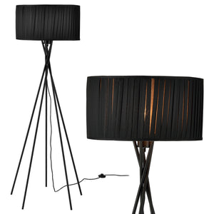 Állólámpa Black Mikado nappali megvilágítás design lámpa 155 x ø 48 cm fekete [lux.pro]® 