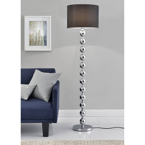 Állólámpa Dallas nappali megvilágítás design lámpa 155 x ø 48 cm fekete [lux.pro]