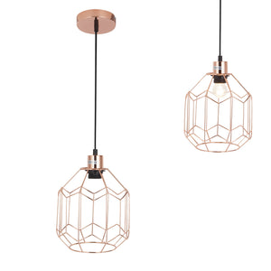 [lux.pro] Függőlámpa függeszték Bologna 21.5 x Ø 19.5 cm vintage design mennyezeti lámpa rozé