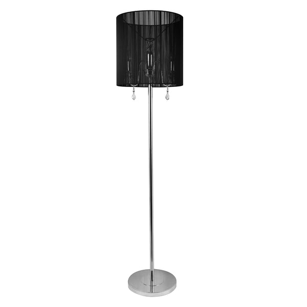[lux.pro]® Állólámpa Monroe nappali megvilágítás design lámpa 167 x ø 40 cm fekete