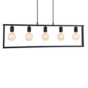 [lux.pro]® Dekoratív függőlámpa 5 foglalattal "Glasgow" 100 x 30 cm design lámpa fekete