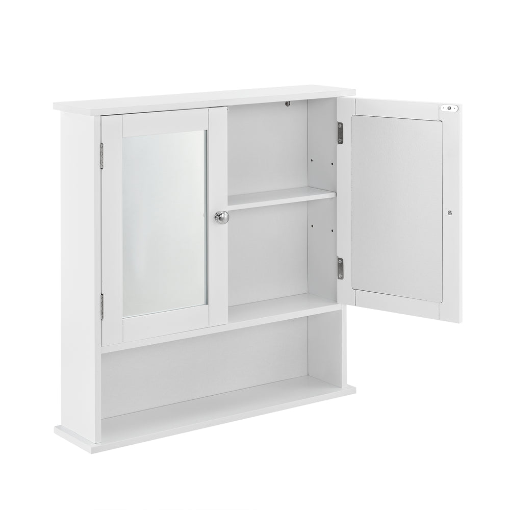 Fürdőszobaszekrény Locust 58x56x13 cm fehér [en.casa] - premiumXL