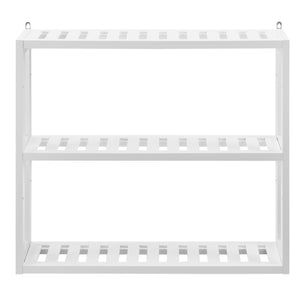 [en.casa]® Fürdőszoba fali polc 54 x 15 x 60 cm fehér 2 tárolófelülettel vintage