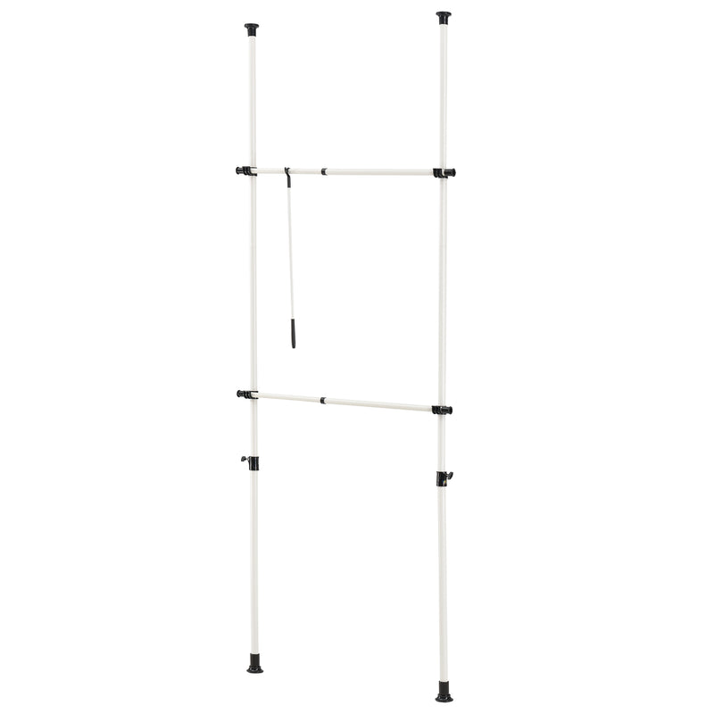Méretrajz Teleszkópos ruhaakasztó AATR-6508110 fehér 278 cm állítható [en.casa]