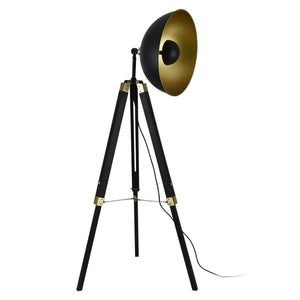 Állólámpa Ottawa 148 cm 1 x E27 fekete/sárgaréz [lux.pro]