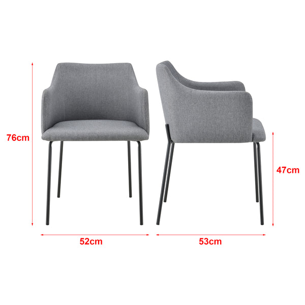 Fotel ABCS-3501 kárpitozott textil sötétszürke [en.casa]