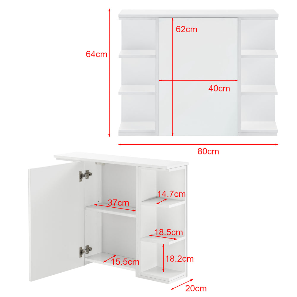 Fürdőszobaszekrény Harstad 64x80x20 cm fehér [en.casa] - premiumXL