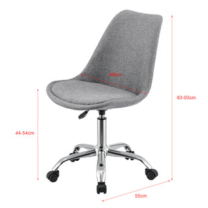 Irodai forgószék Atherton 83-93x48x55 cm világosszürke [en.casa] 