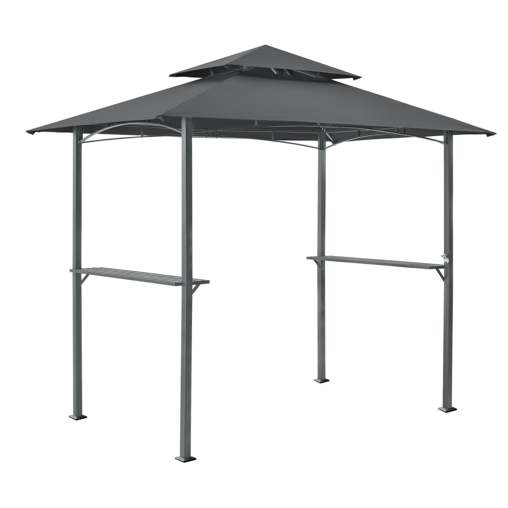 Grillpavilon Parga 250x241x151cm sötétszürke en.casa - premiumXL