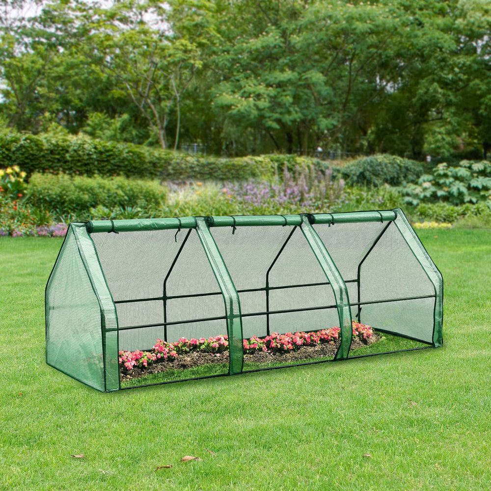 Mini üvegház Höflein 240x90x90cm hálós zöld [en.casa] - premiumXL