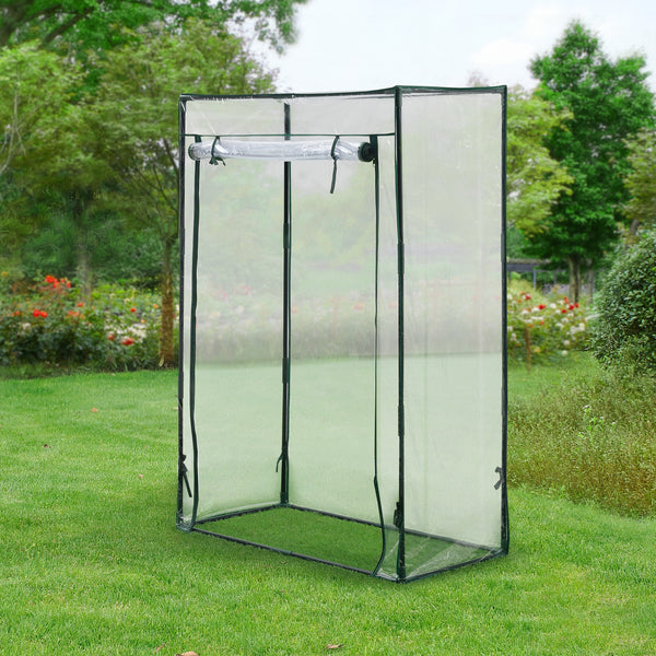 Terzigno fóliasátor paradicsomtermesztéshez 100x50x150 cm acél/PVC-fólia áttetsző [en.casa]