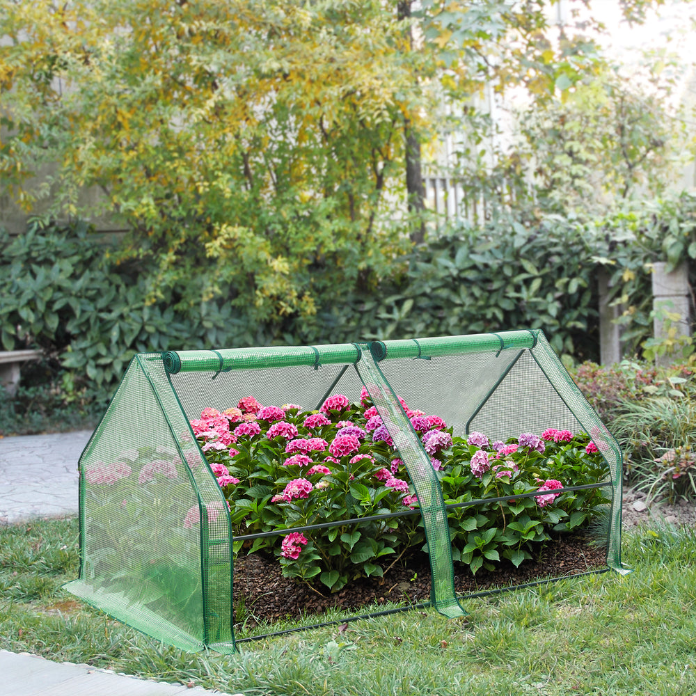 Mini üvegház Nissewaard 180x90x90cm hálós zöld [en.casa] - premiumXL