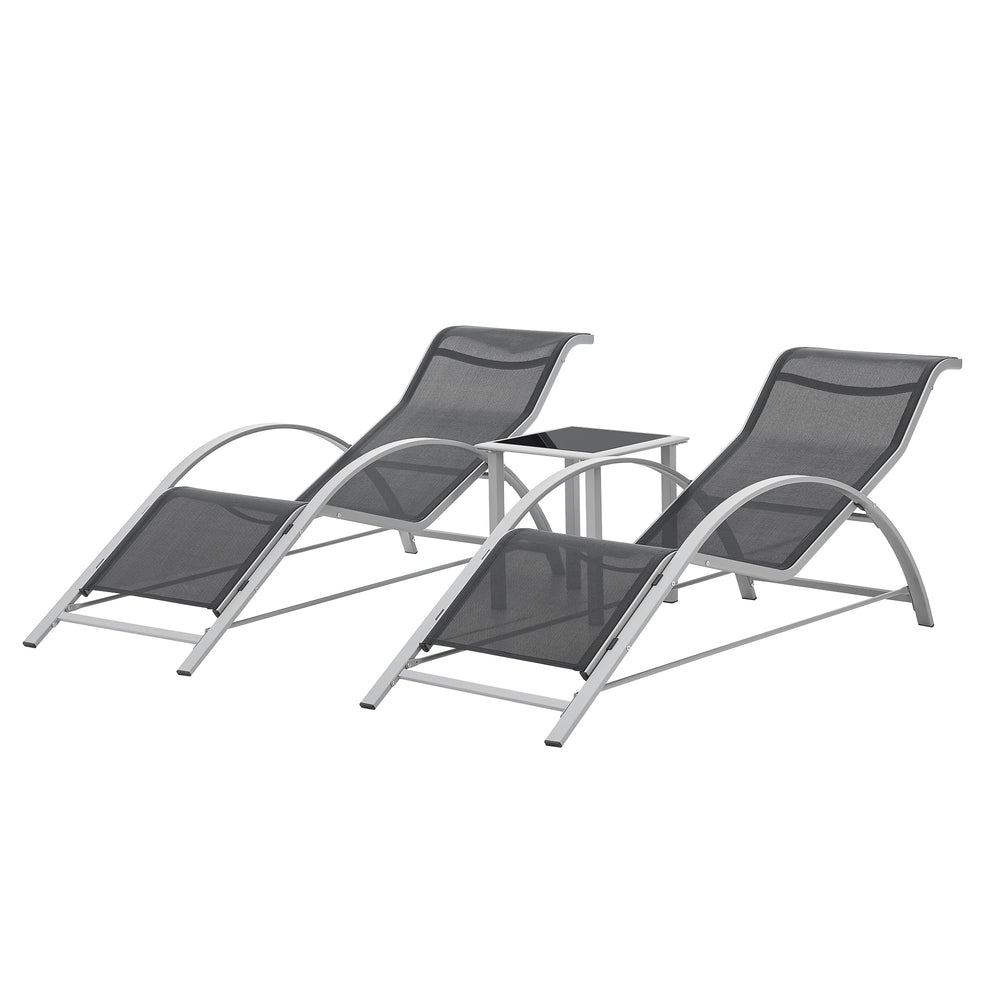 Kerti bútor szett Binetto 3 részes [en.casa] - premiumXL