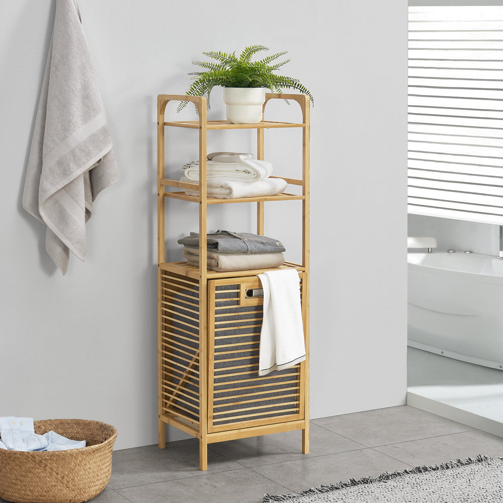 Bambusz mosókosár Tidaholm 118x39,5x30,5cm [en.casa] - premiumXL