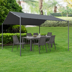 Kerti pavilon Dogliola 400 x 350 x 258 cm fém/poliészter PU-bevonattal [en.casa]