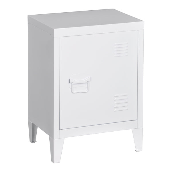 Éjjeli szekrény Inari bal oldali fogantyúval acél [en.casa]