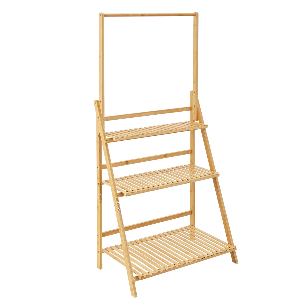 Növényállvány Brändö 3 - szintes 144 x 70 x 39,5 cm bambusz [en.casa] - premiumXL