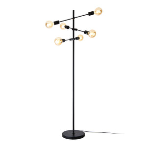 Állólámpa Craigavon 154 cm Fekete 6 x E27 max. 60W [lux.pro] 