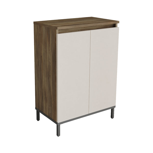Lieksa cipősszekrény 3 polccal 85,5x60x35,5 cm szürke tölgy [en.casa]