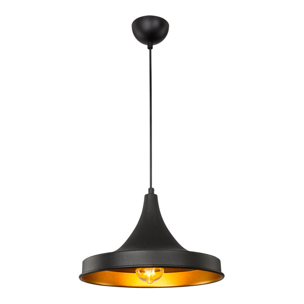 Bamber Bridge függeszték 22,5 x 32,5 cm, 1 égős, fekete / rézszínű [lux.pro]