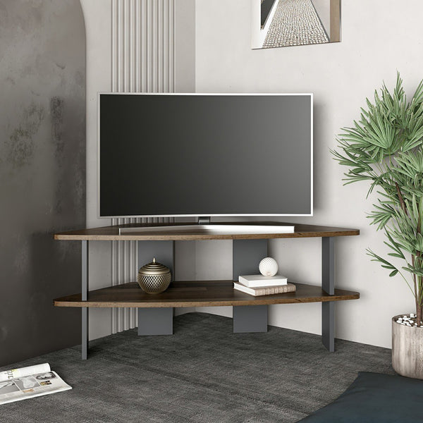 TV-asztal Fredensborg 45x116x40 cm antikfa hatás / antracit [en.casa]
