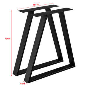 Lyngby asztalláb 2 db acél 72x55cm fekete [en.casa]