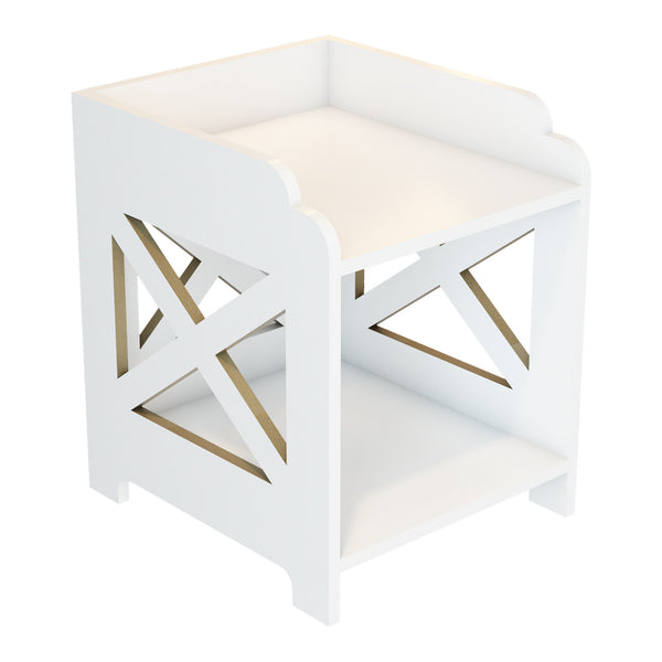 Badorganizer Struer 23x20x22 cm Fehér [en.casa]