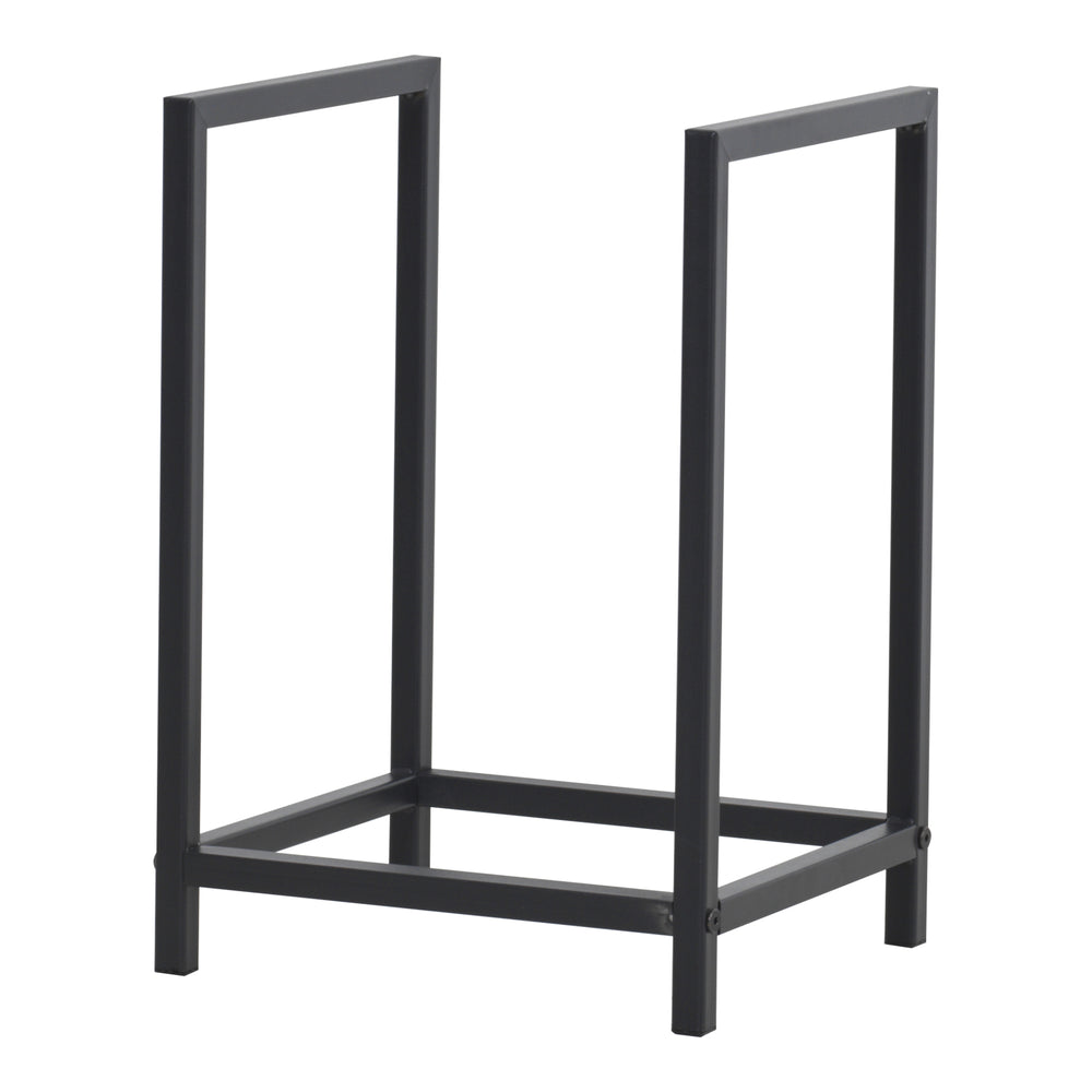 Tűzifaállvány Torsås 40x30x50cm acélból fekete [en.casa] - premiumXL