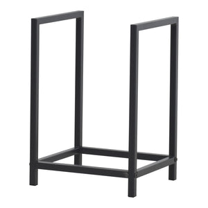 Tűzifa állvány Torsås 40x30x50 cm acél fekete [en.casa] 