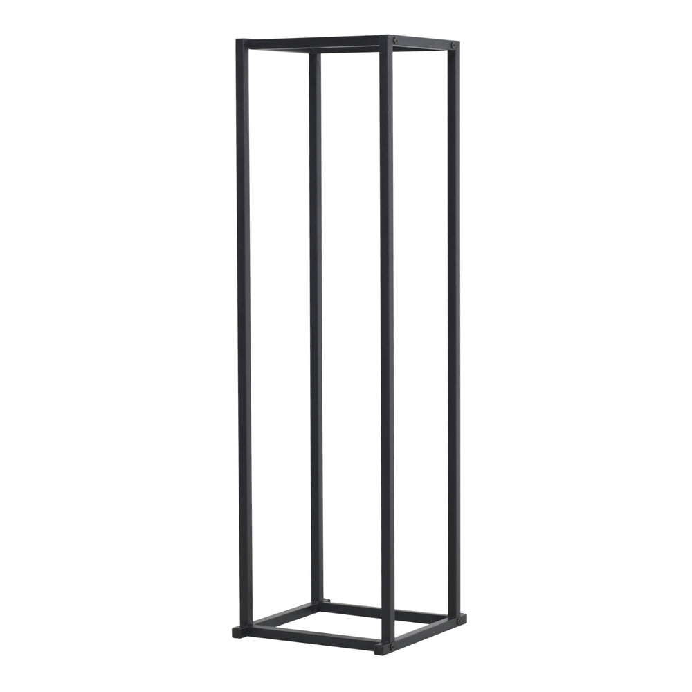 Tűzifaállvány Tibro acél 35x35x120 cm fekete [en.casa] - premiumXL