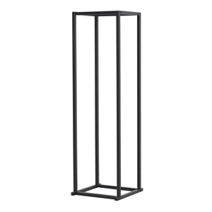 Tűzifaállvány Tibro acél 35x35x120 cm fekete [en.casa]