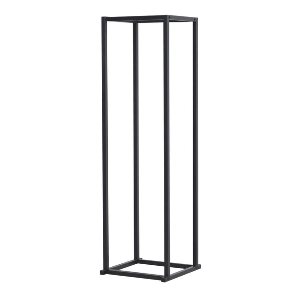 Tűzifaállvány Tibro acél 35x35x120 cm fekete [en.casa]