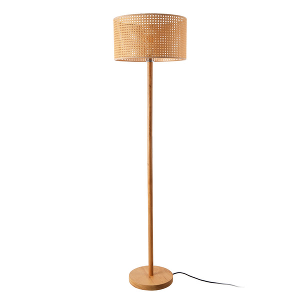 Állólámpa Rochdale 1 x E27, max. 60W 154 cm Fa Rattan Lámpabúra: Sárgásbarna [lux.pro] 