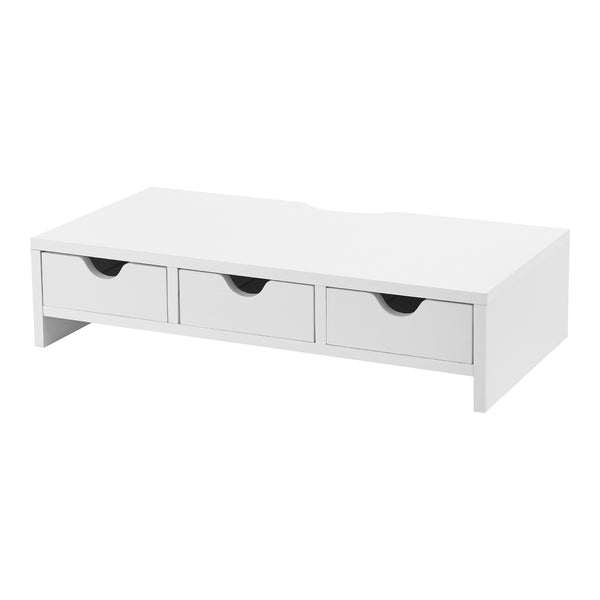 Monitorállvány Ruovesi 12x51x25cm Fehér [en.casa]