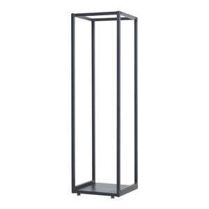Tűzifaállvány Tornved acél 35x35x120 cm fekete [en.casa]