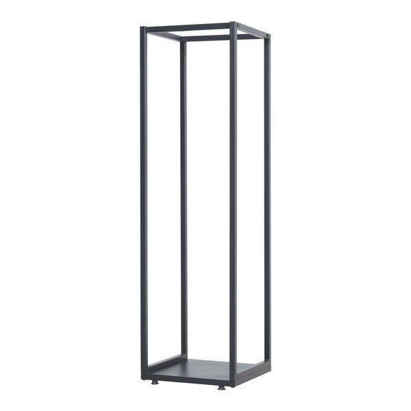 Tűzifaállvány Tornved acél 35x35x120 cm fekete [en.casa]
