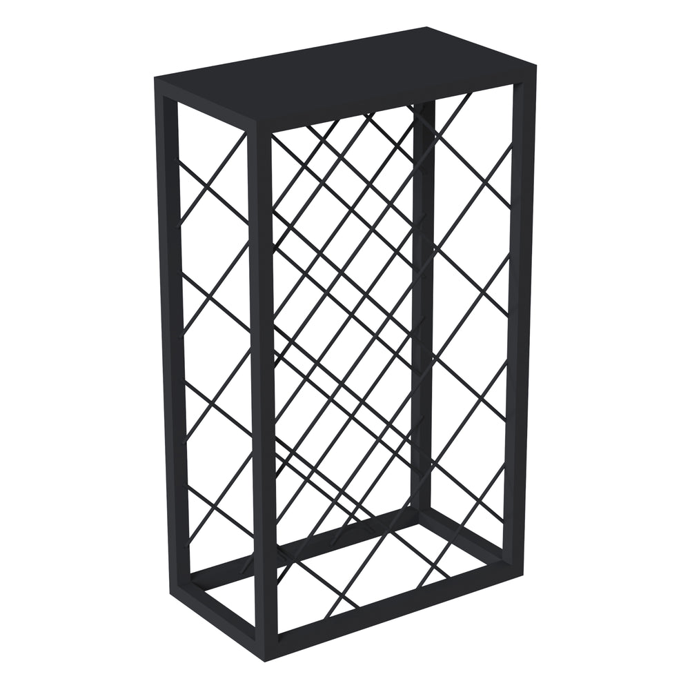 Amasia borosállvány fém 74x45x22 cm fekete [en.casa] - premiumXL