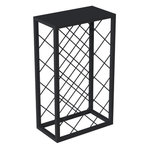 Fém bortartó állvány Amasia 74x45x22 cm fekete [en.casa]