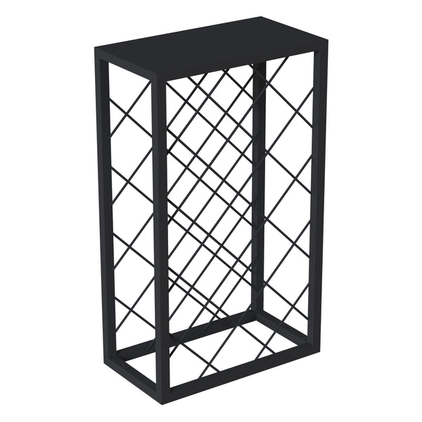 Fém bortartó állvány Amasia 74x45x22 cm fekete [en.casa]