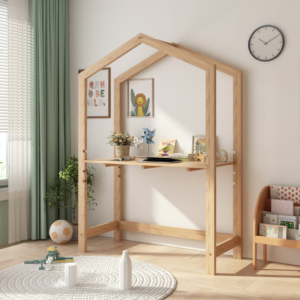Gyerekszoba íróasztal Suså 110x50x160cm fenyőfa [en.casa] - premiumXL