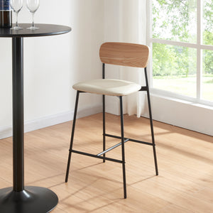 Bárszék Jyväskylä 2-es szettben 89x40x45 cm bézs [en.casa]