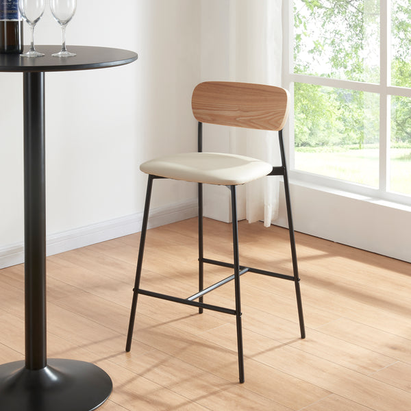 Bárszék Jyväskylä 2-es szettben 89x40x45 cm bézs [en.casa]