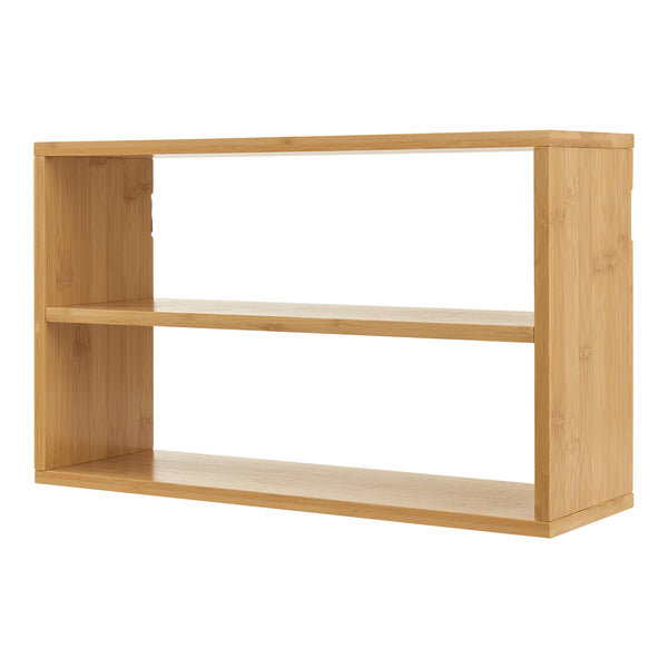 Fali polc Gol 50x15x30 cm bambusz [en.casa]