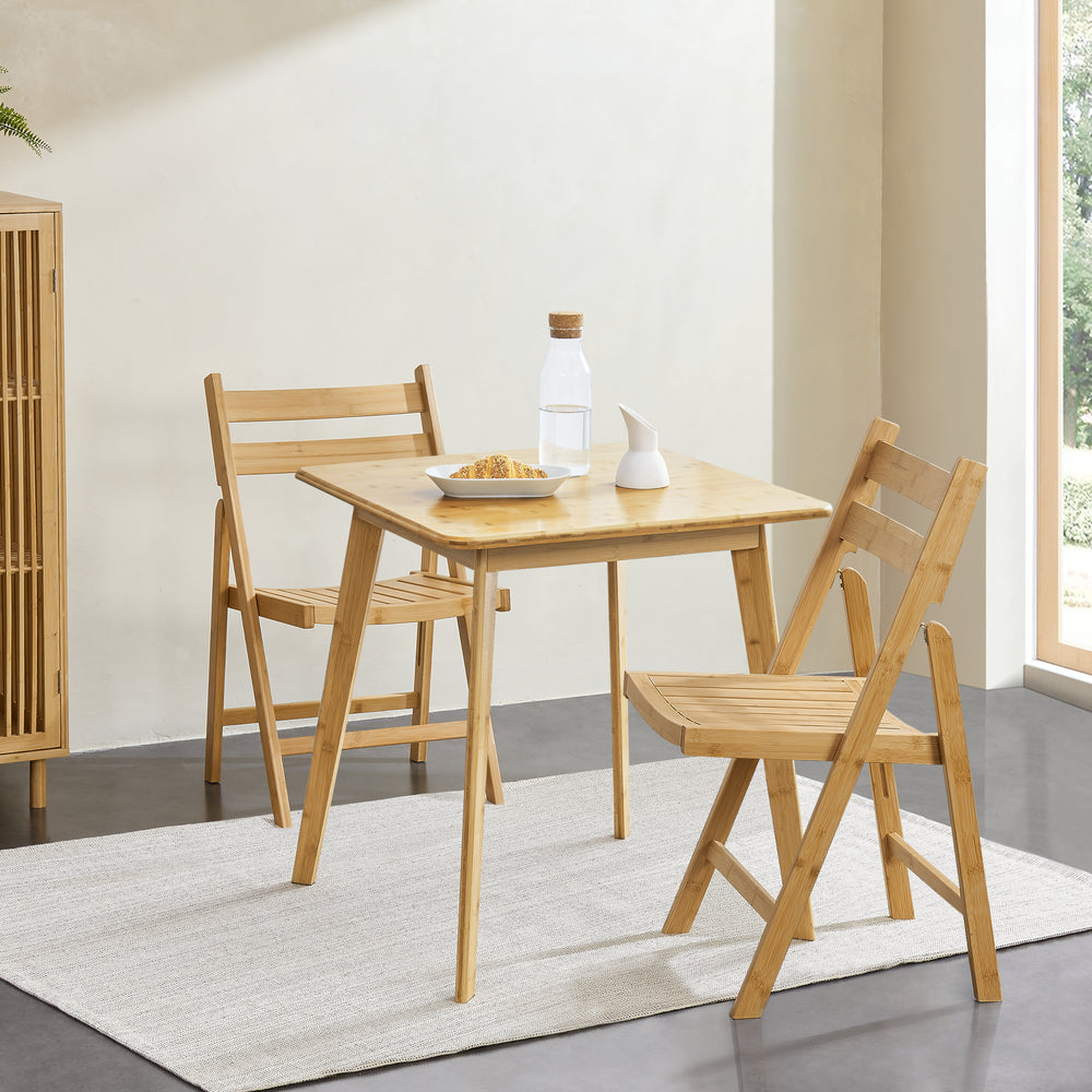 Összecsukható szék Gran bambuszból, 2 darabos szett [en.casa] - premiumXL